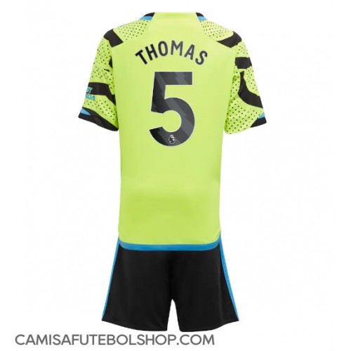 Camisa de time de futebol Arsenal Thomas Partey #5 Replicas 2º Equipamento Infantil 2023-24 Manga Curta (+ Calças curtas)